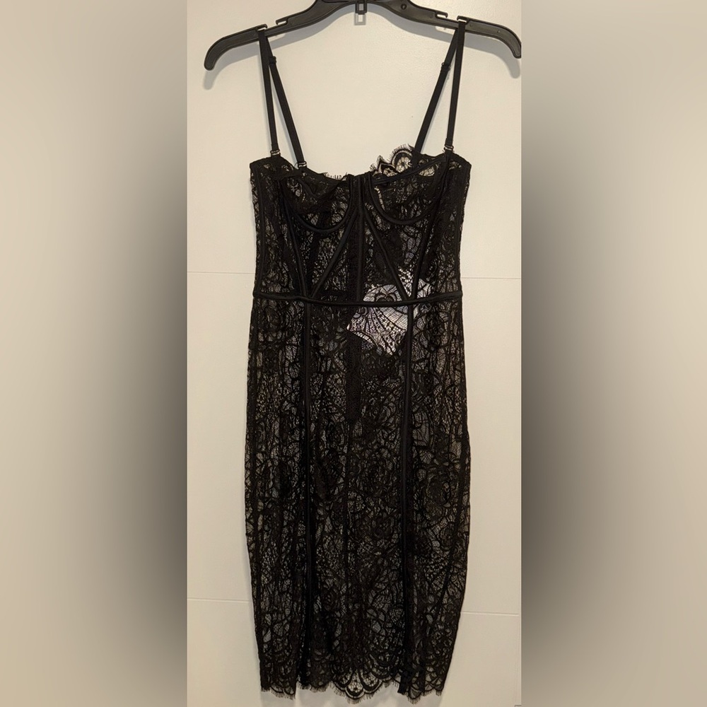 Kiki De Montparnasse Coquette Lace Dress, 8, Black - Picture 8 of 17